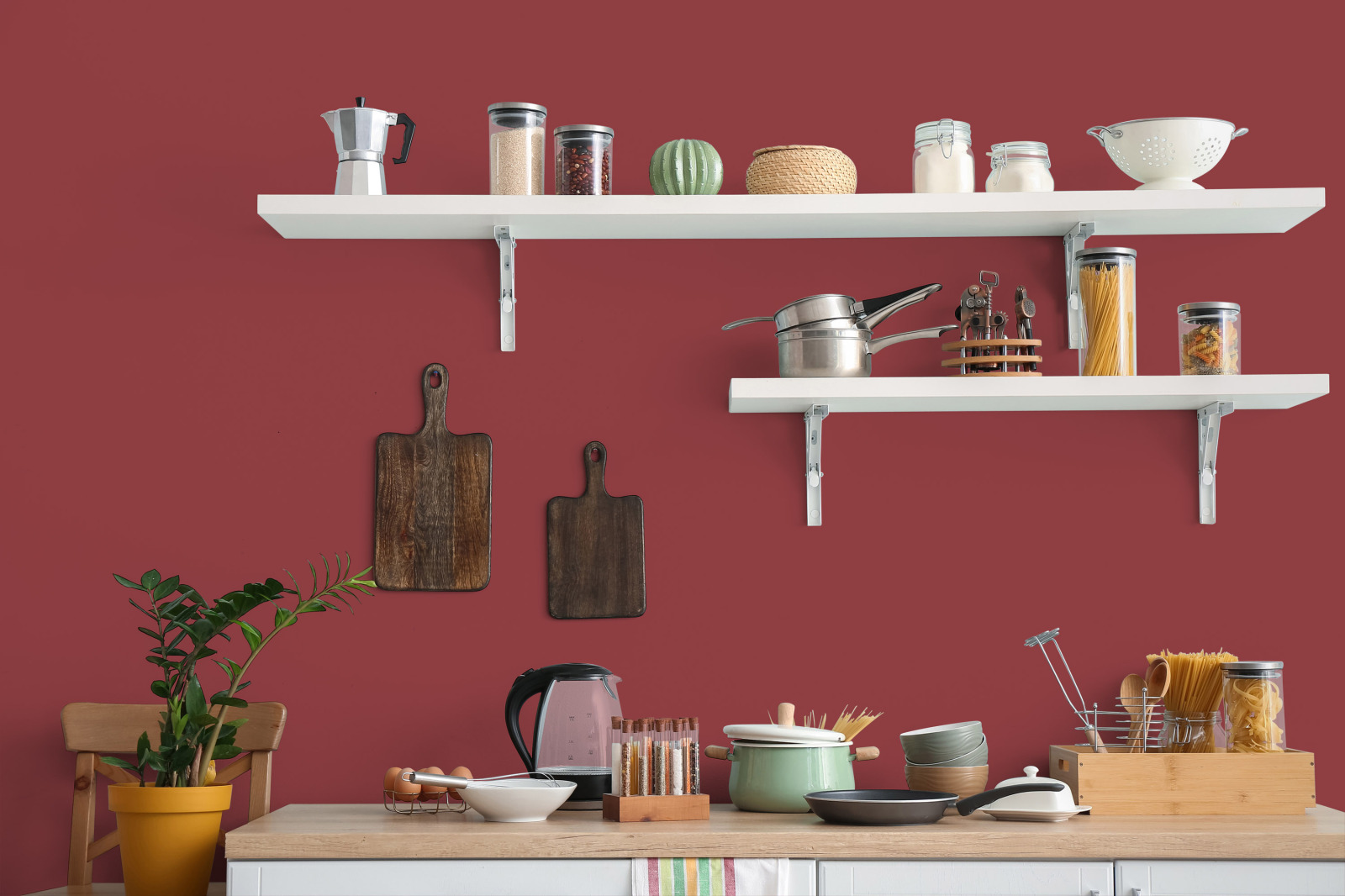 The Color Kitchen Wandfarbe Perky Pomegranate - rot matt - 2,5 Liter