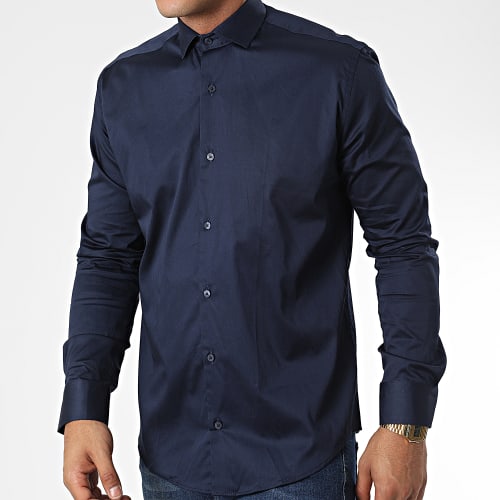 Chemise Manches Longues Y3642 Bleu Marine