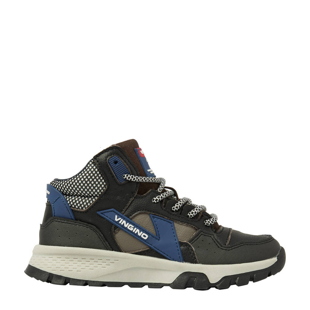 Vingino leren sneakers blauw/zwart