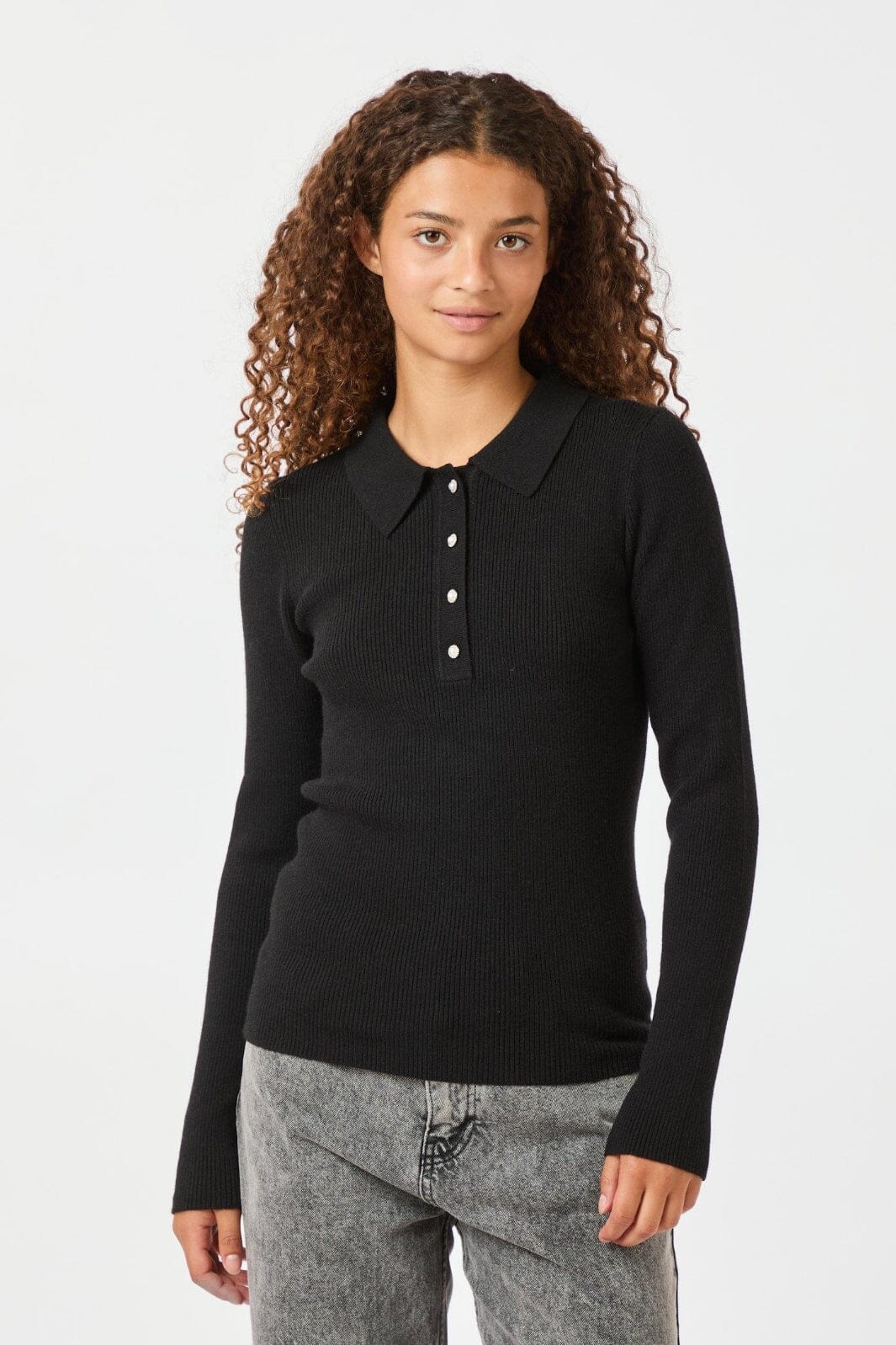 Neo Noir Panama Knit Blouse 164017