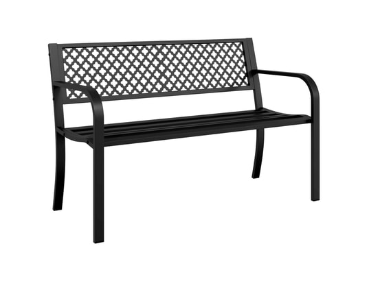 VIDAXL - Banc de jardin 119 cm noir acier