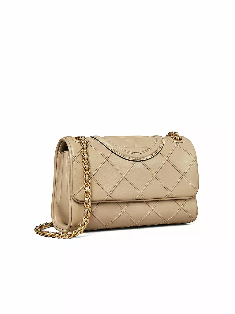 TORY BURCH Ledertasche - Umhängetasche FLEMING SOFT creme