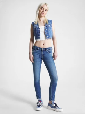 Calça jeans skinny Scarlett de cintura baixa até o tornozelo