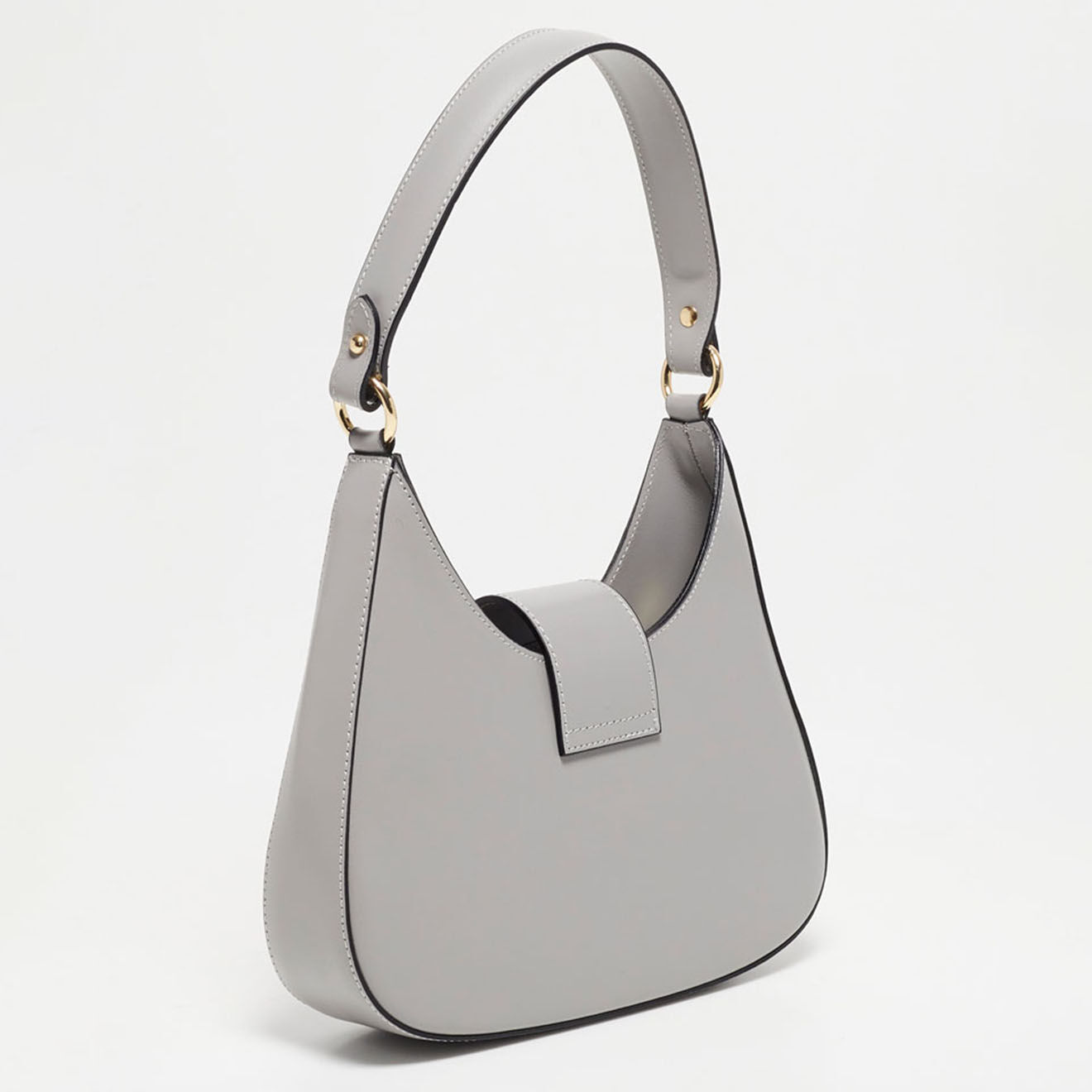 Christian Laurier Sac bandoulière en Cuir Inaya gris - 27x23x7 cm