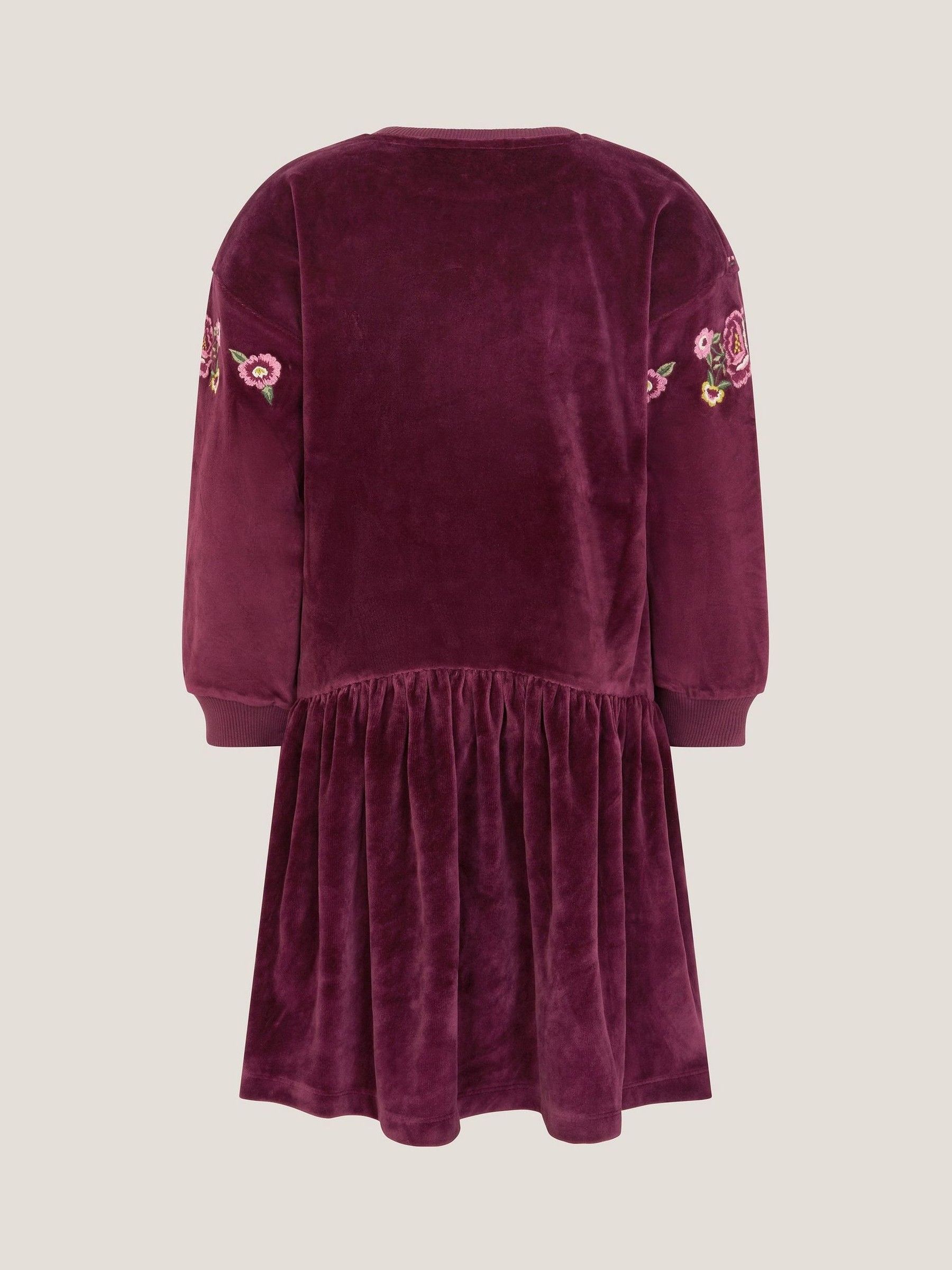 Monsoon Butterfly Embellished Velour Dress