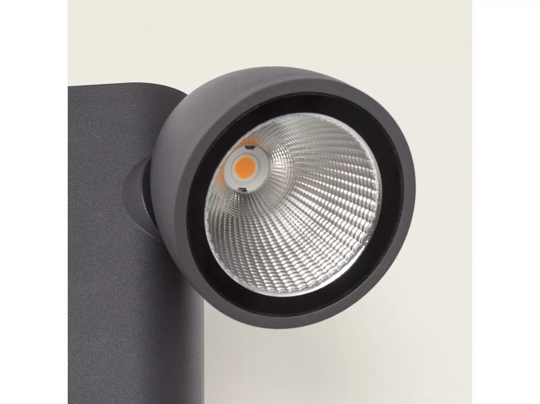 Applique Murale Extérieure LED 6W Aluminium avec Détecteur de Mouvement Abel Gris foncé