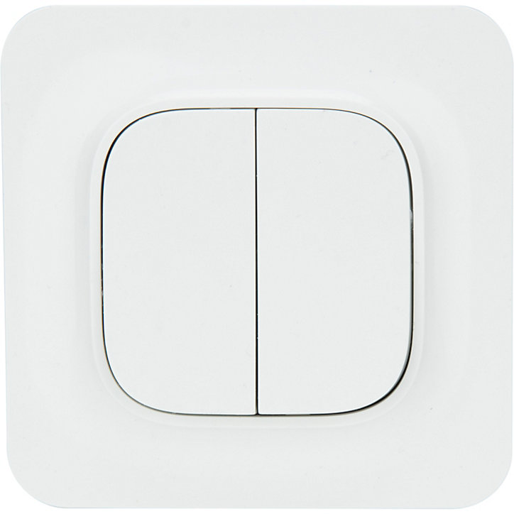 Double interrupteur Jacobsen Kennet blanc complet