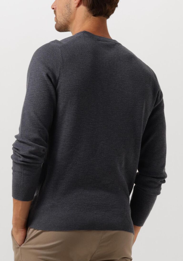 blauwe profuomo trui pullover crew neck