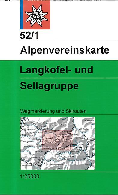 ALPENVEREIN - 52 1 LANGKOFEL SELLAGRUPPE 1 25 000