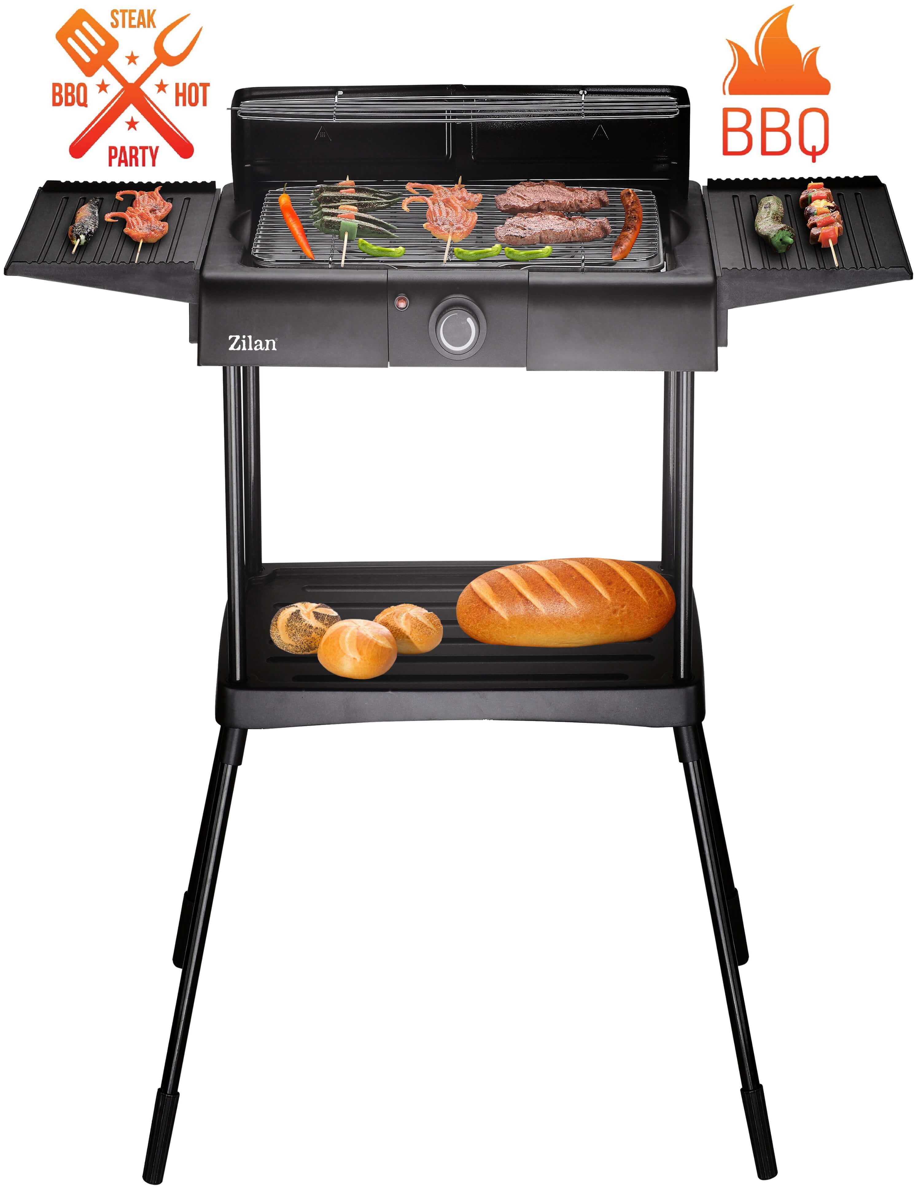 Zilan 2in1 Standgrill Elektrogrill Tischgrill Partygrill 2400W