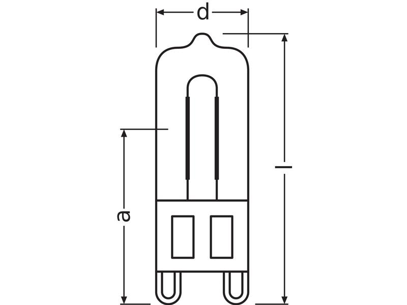 OSRAM Halogenlampe Backofen, 40W, G9, 490lm, Warmweiss Ersatzleuchtmittel für Backofen mit G9-Sockel