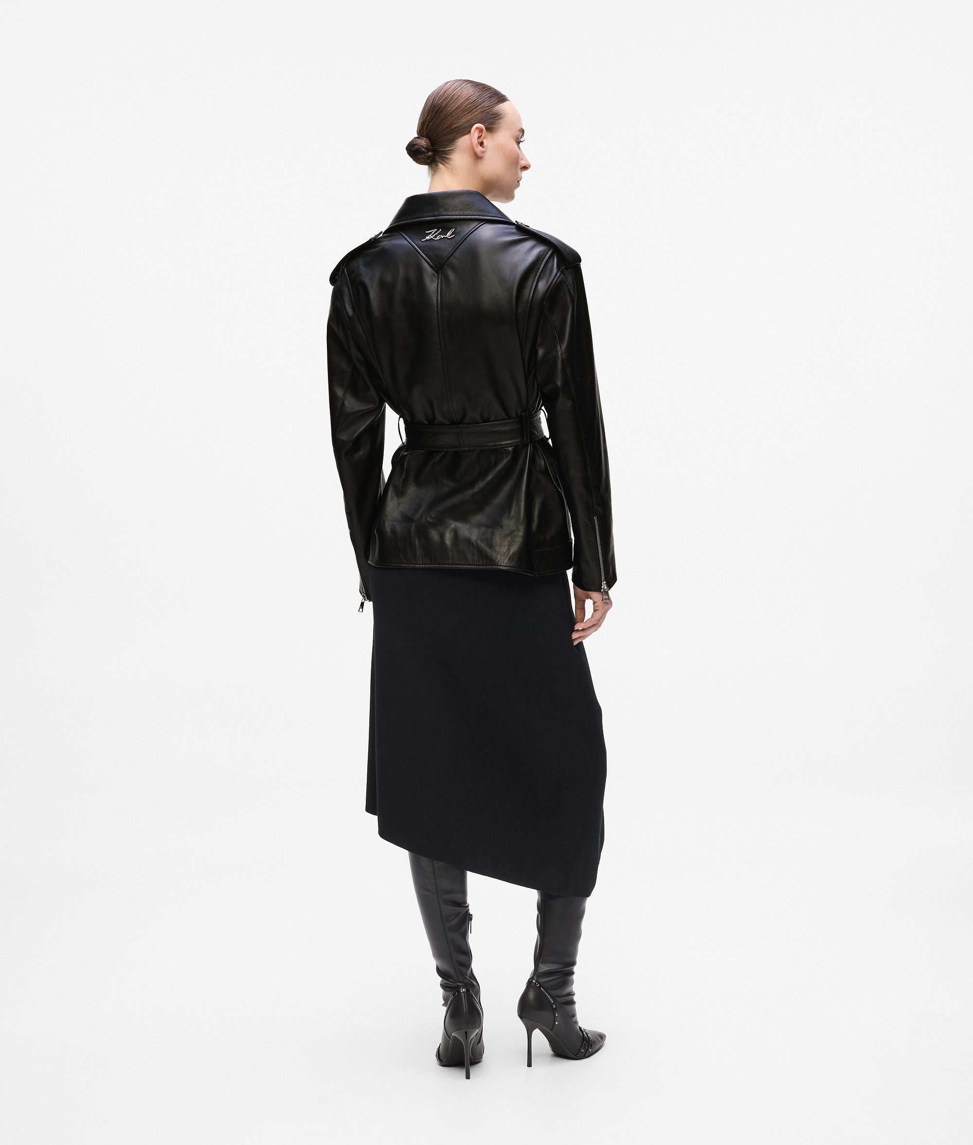 Oversized leren jack