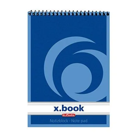 Herlitz Spiralnotizblock A6 liniert 50 Blatt