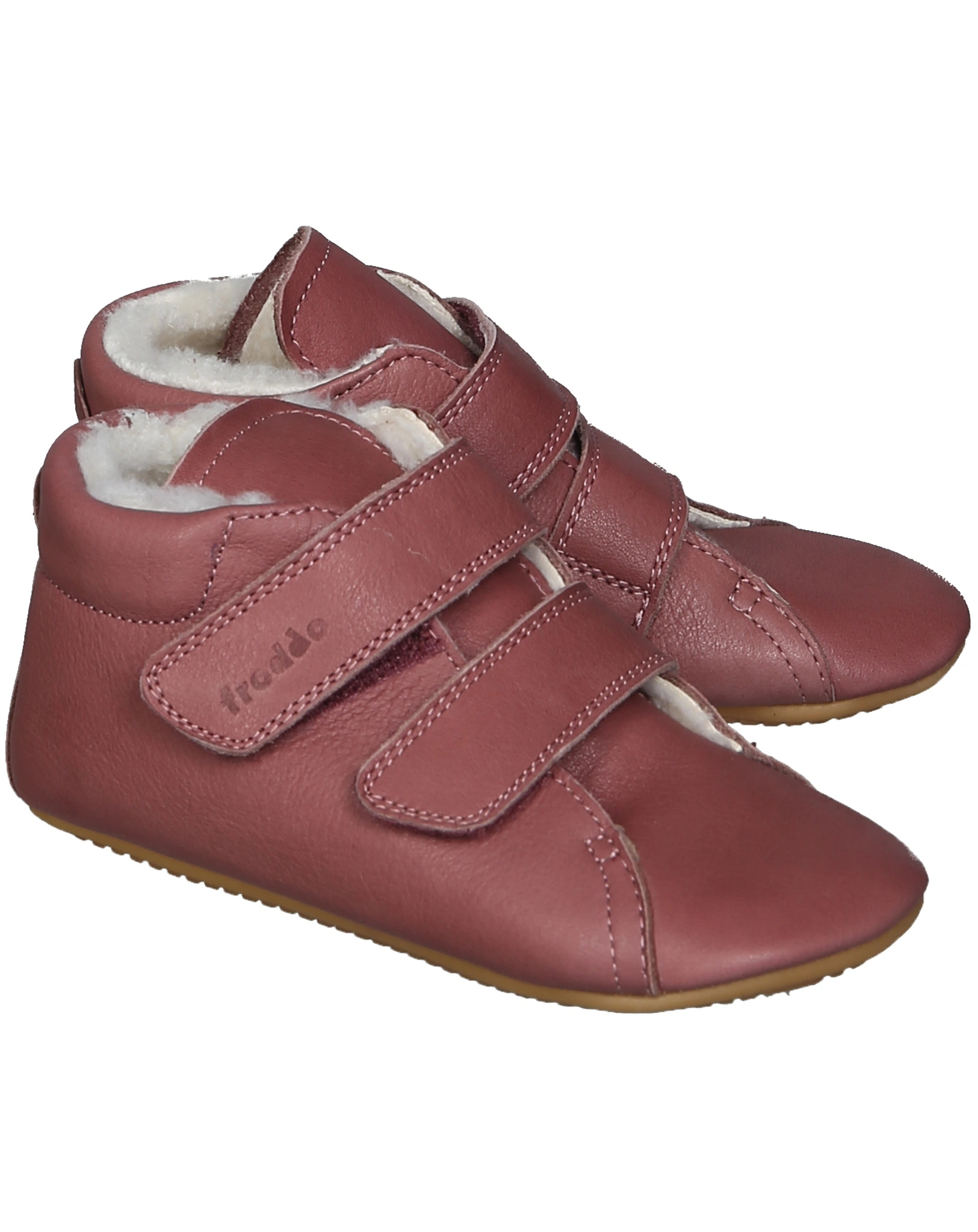 Leder-Krabbelschuhe PIRKO gefüttert in nude