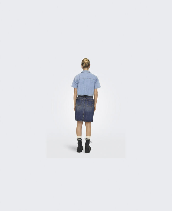 ONLY ONLJACKY HW DOUBLE WB DNM SKIRT DOT Blå