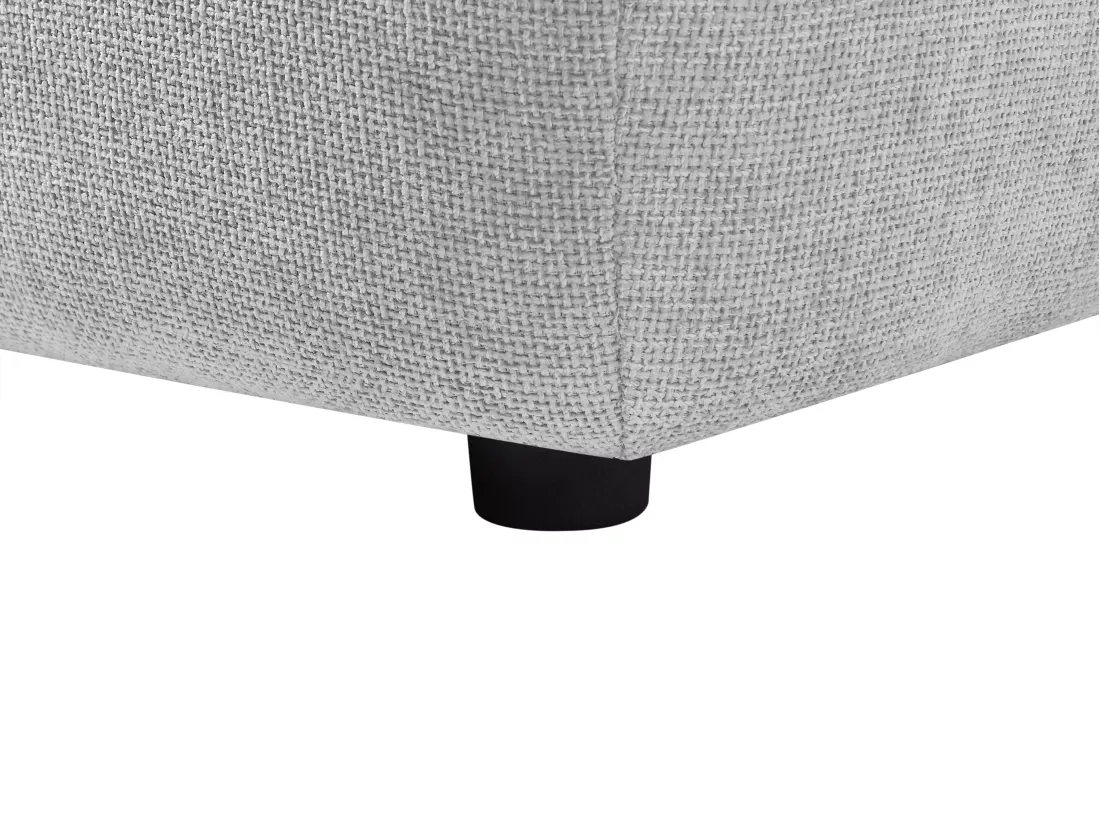 Canapé 2 places dossier avance-recule en tissu texturé gris clair APOLIU