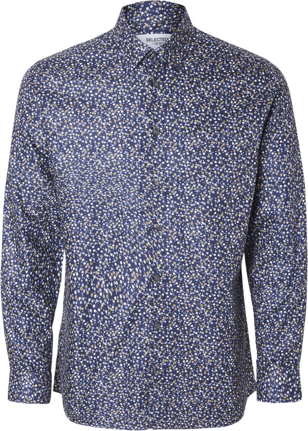 Selected Homme SLHSLIM-ETHAN SHIRT LS AOP NOOS India ink/multi ditsy