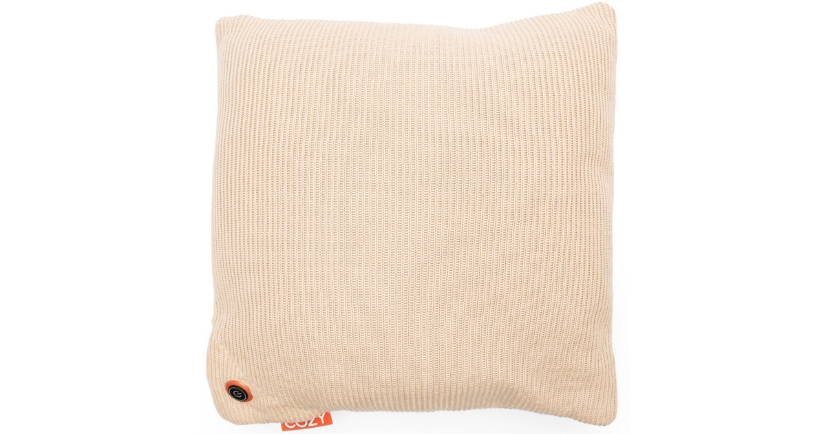 CozyUna Knitted 45 x 45 cm draadloos warmtekussen  (Lichtbeige, Powerbank 5000 mAh)