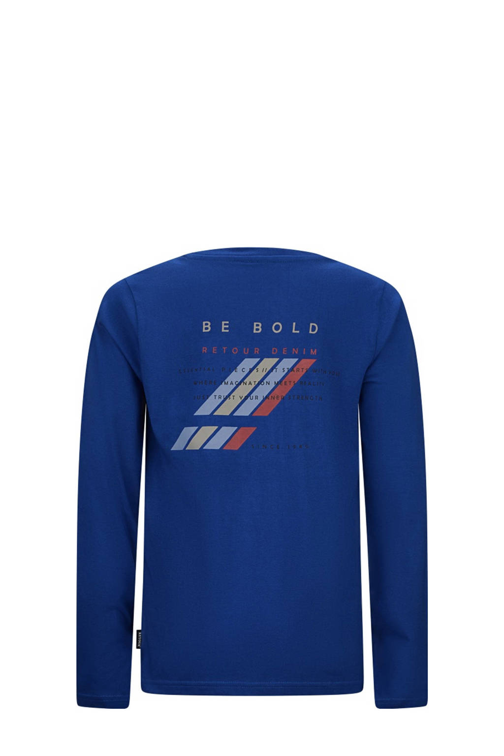 Retour Jeans longsleeve Colin met backprint kobaltblauw