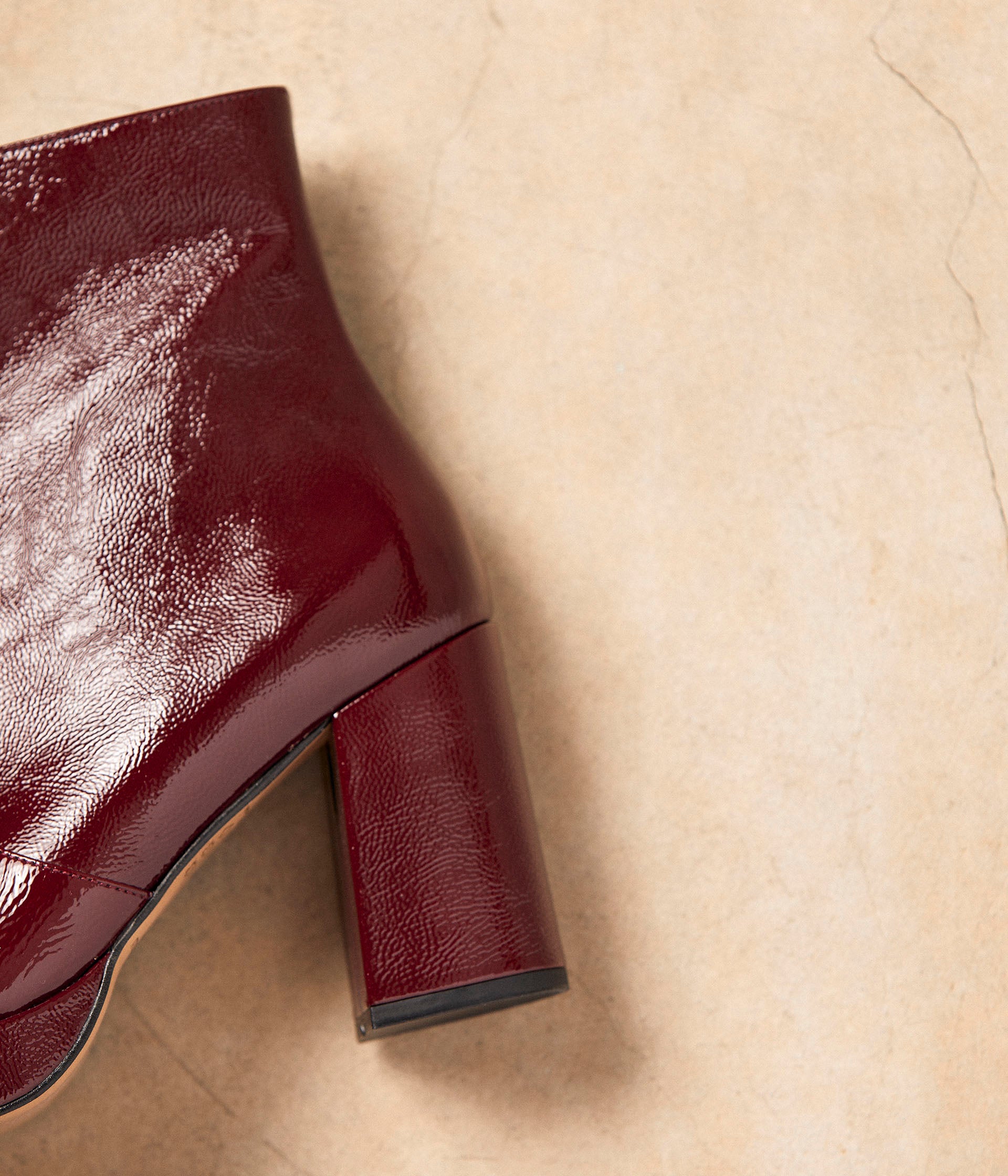 Boots bordeaux verni Alissa