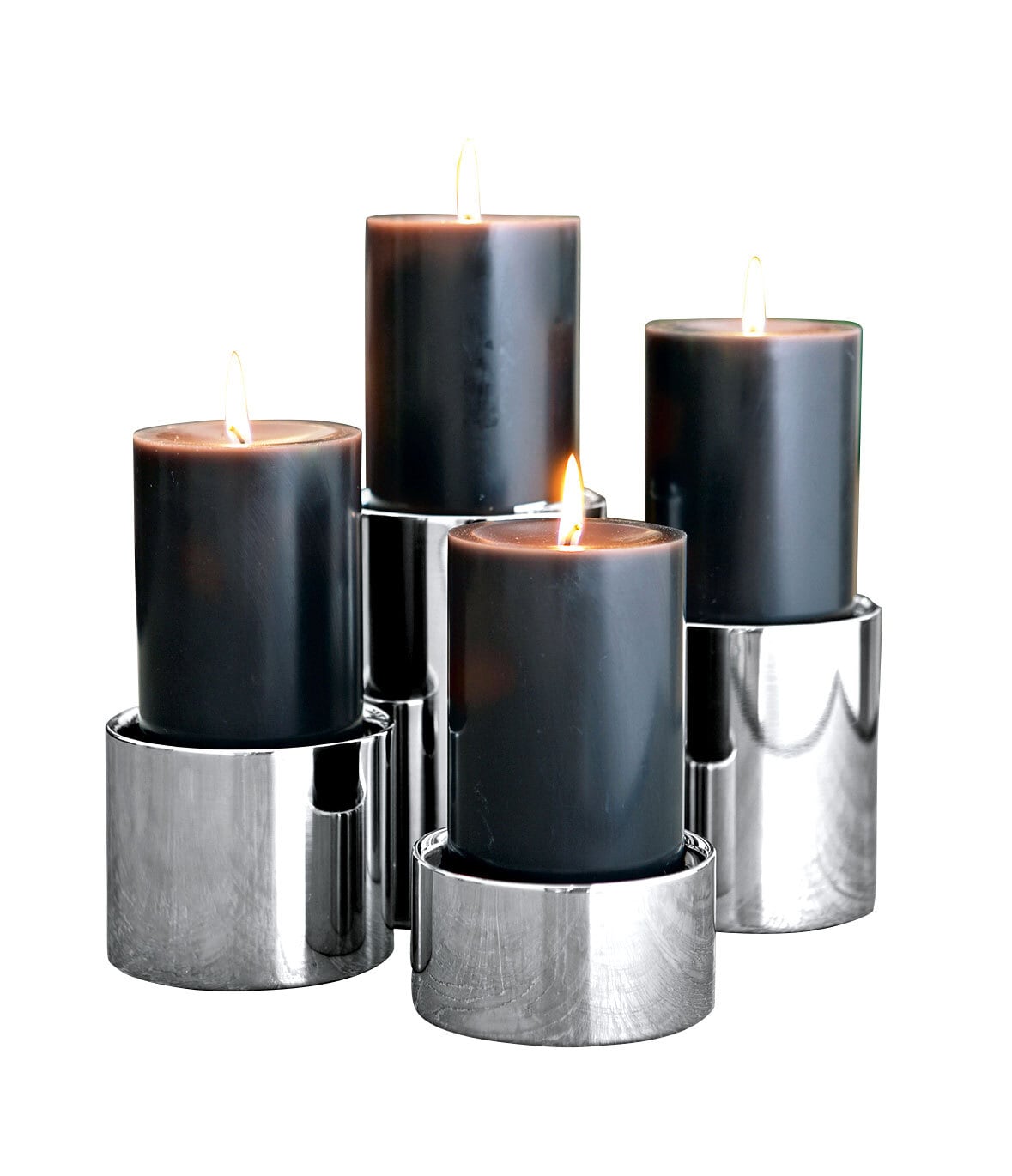 Fink Kerzenständer SOBRIO 8 cm silberfarbig