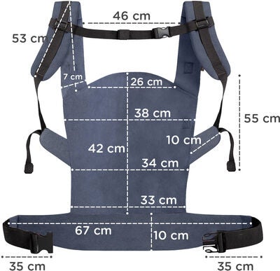 Kinderkraft NINO CONFETTI Bæresele, Denim