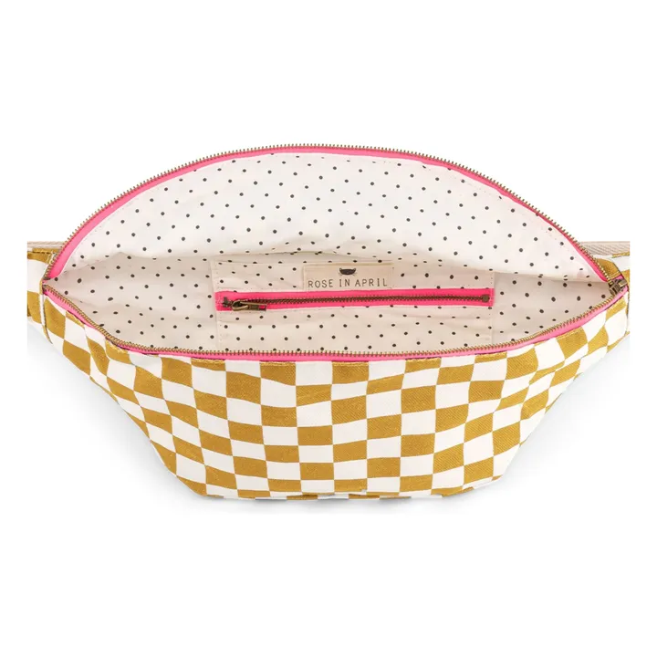 Rose in April Sac banane Check | Caramel