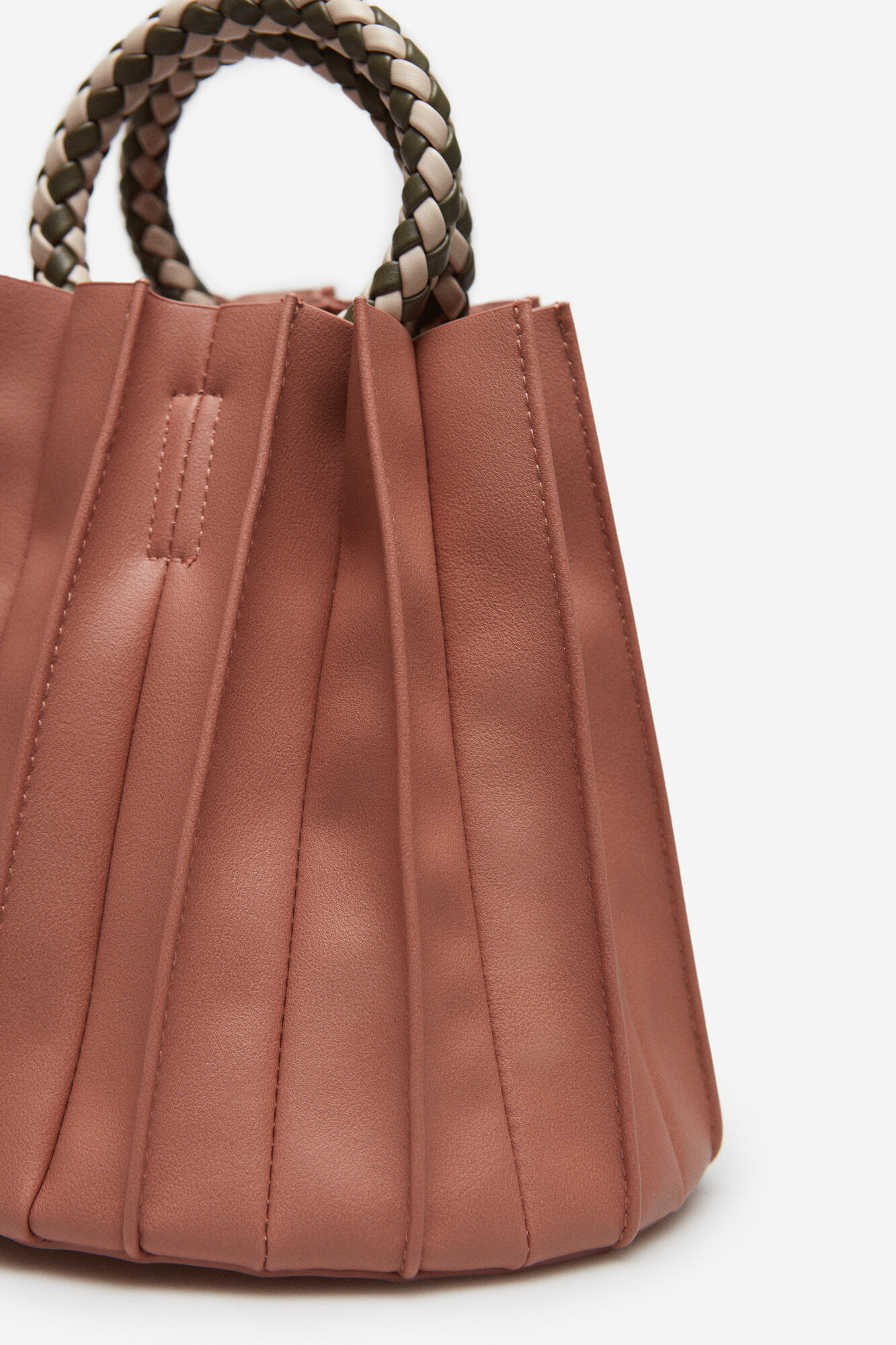 Bolsa saco plissada - Rosa
