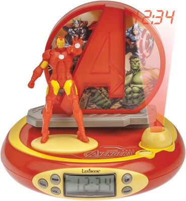Marvel Avengers Iron Man Klokke med Projektor & Lyd