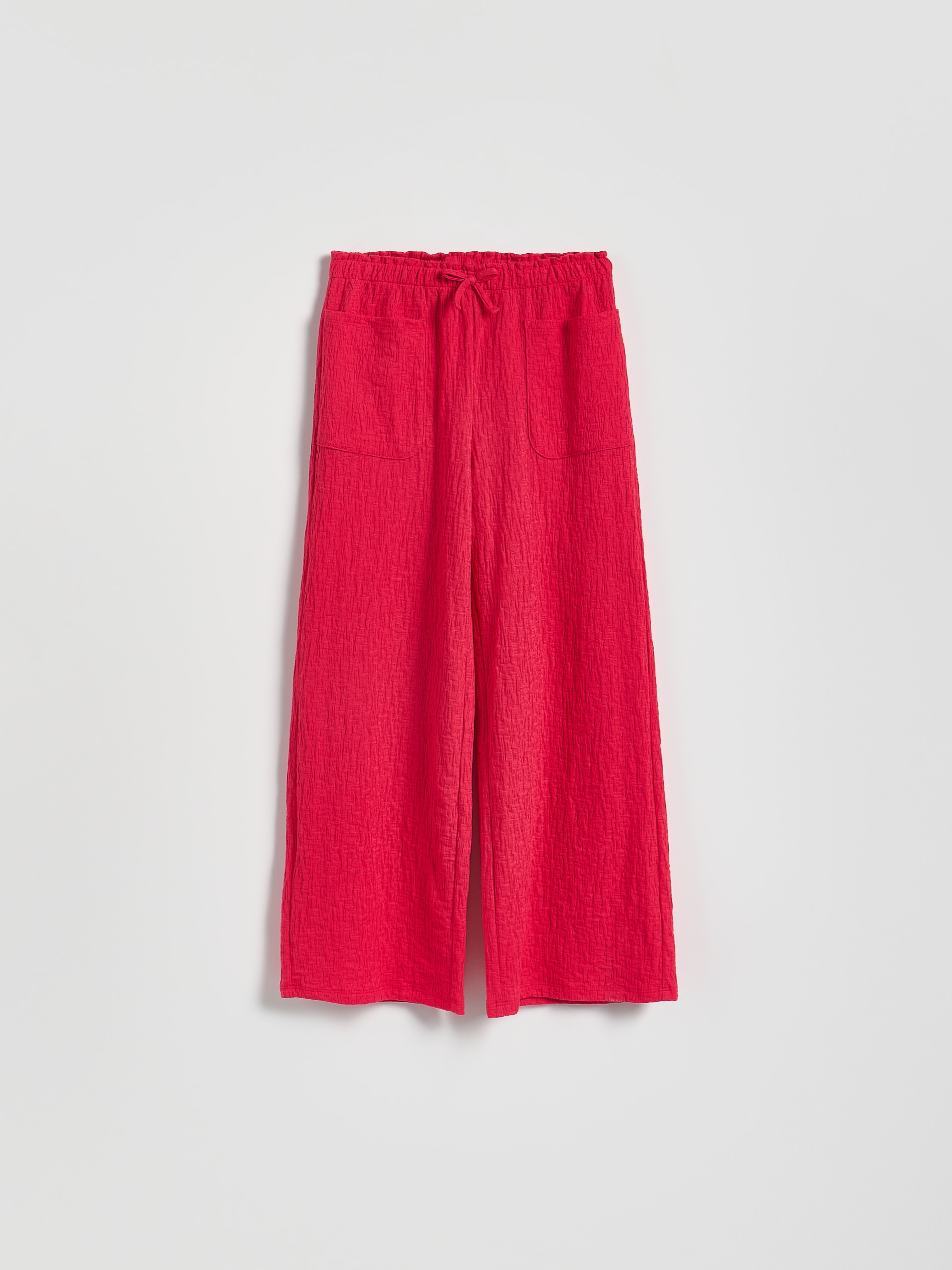 Strukturierte Hose mit Bindeband