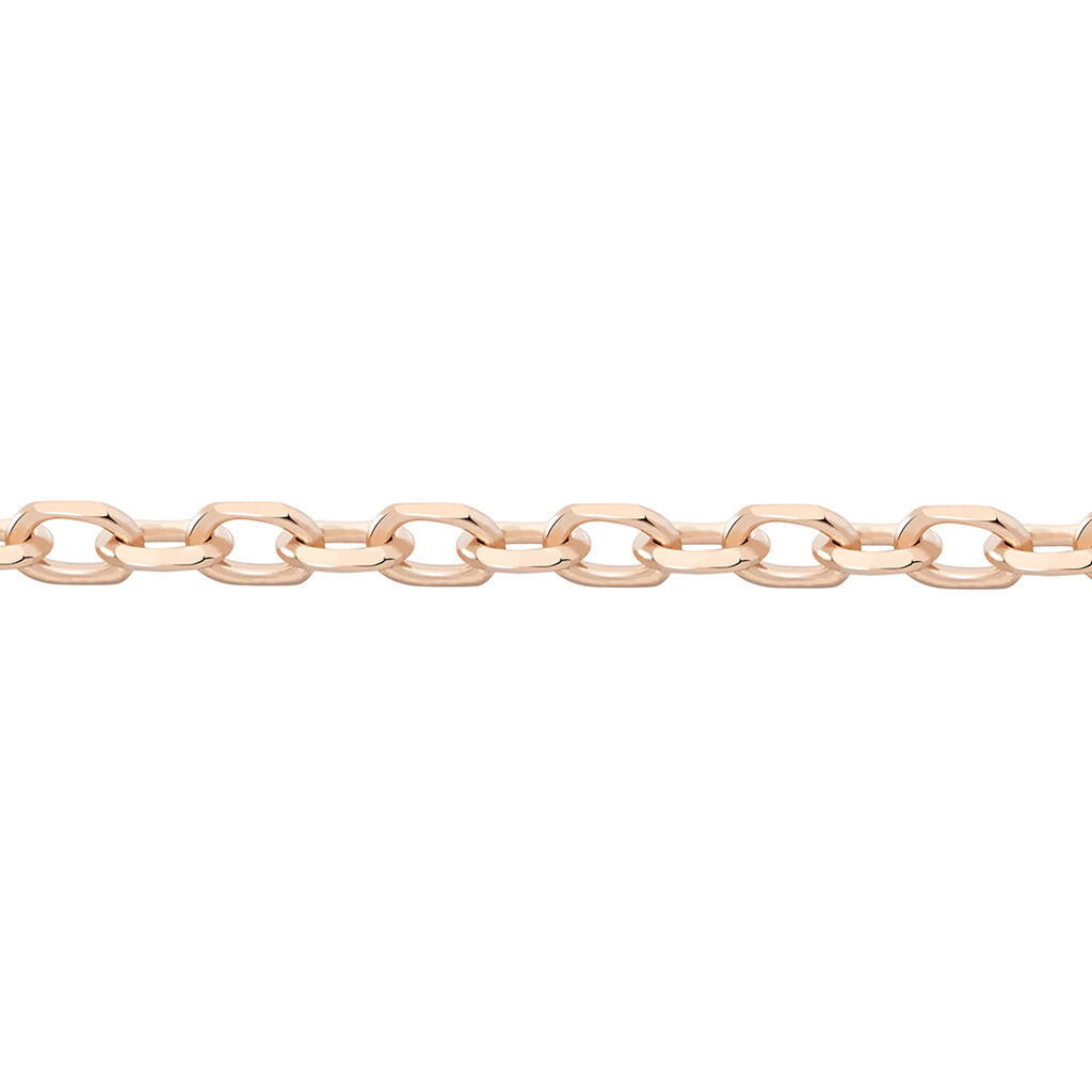 Chaîne Igoa Maille Forçat Diamantee Or Rose