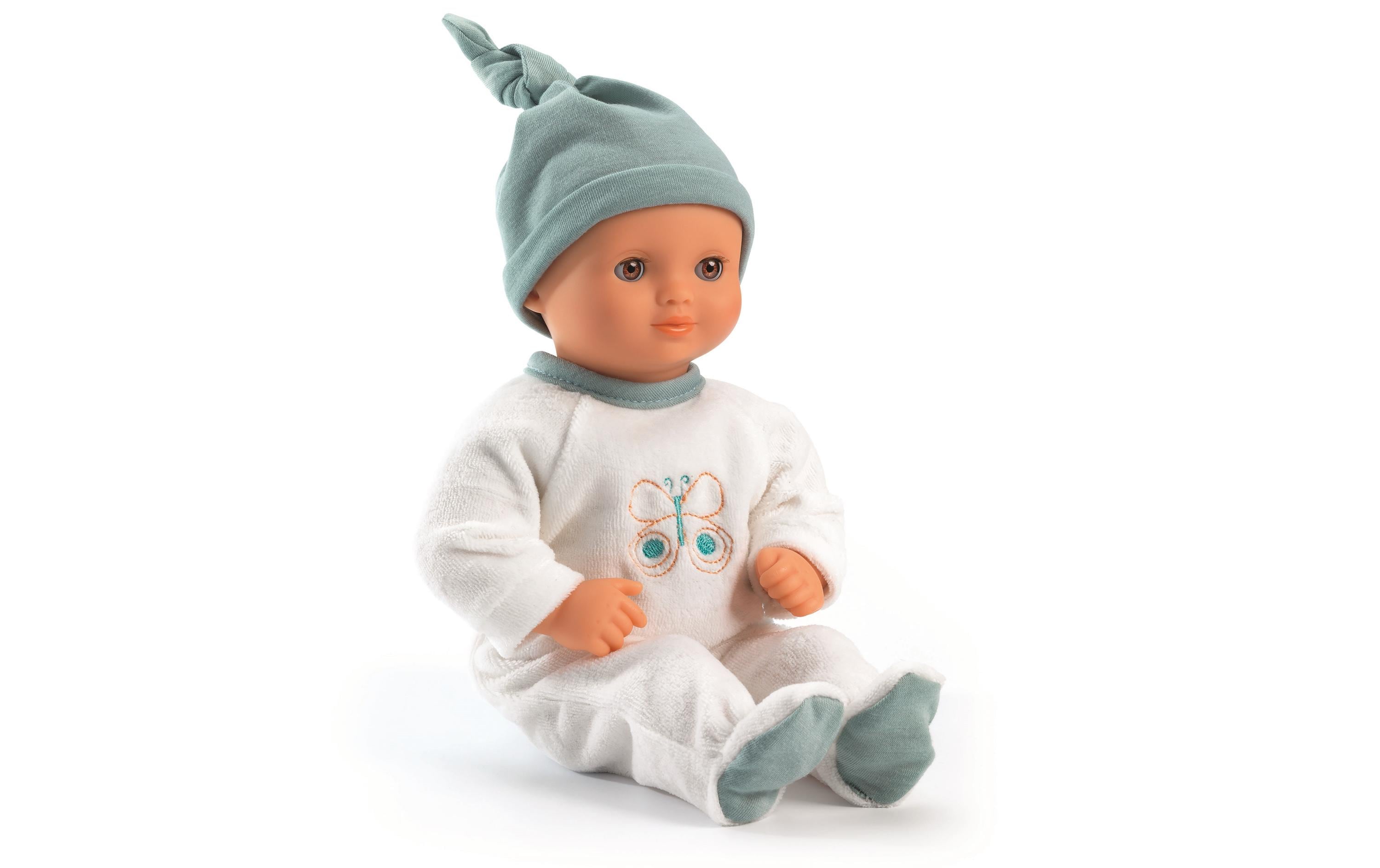 Puppe Pomea: Neige 32 cmWeichkörperpuppe mit braunen Schlafaugen