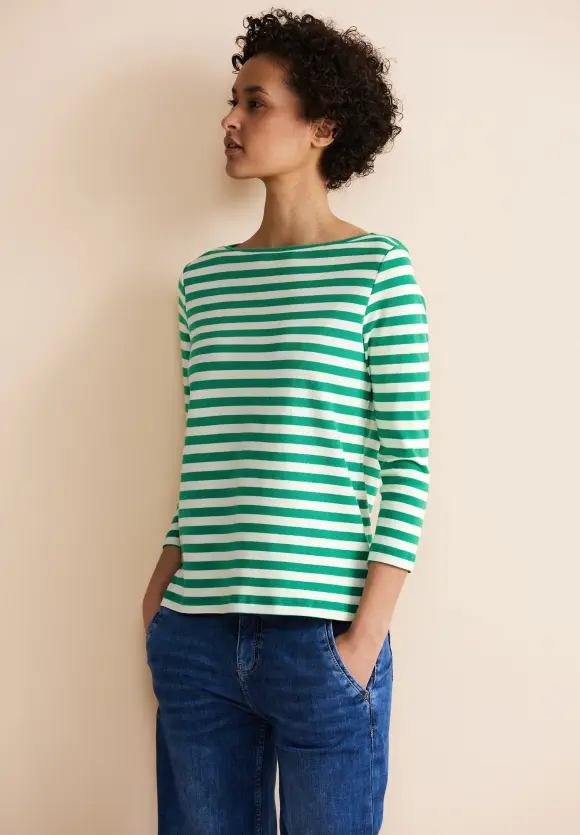 Shirt mit Streifen - fresh spring green