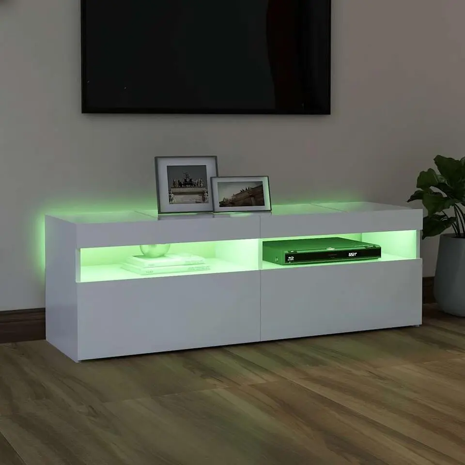 vidaXL - Tv-kast - Wit - Bewerkt hout