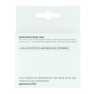 GAMMA K2 Stopcontact Coax Wit