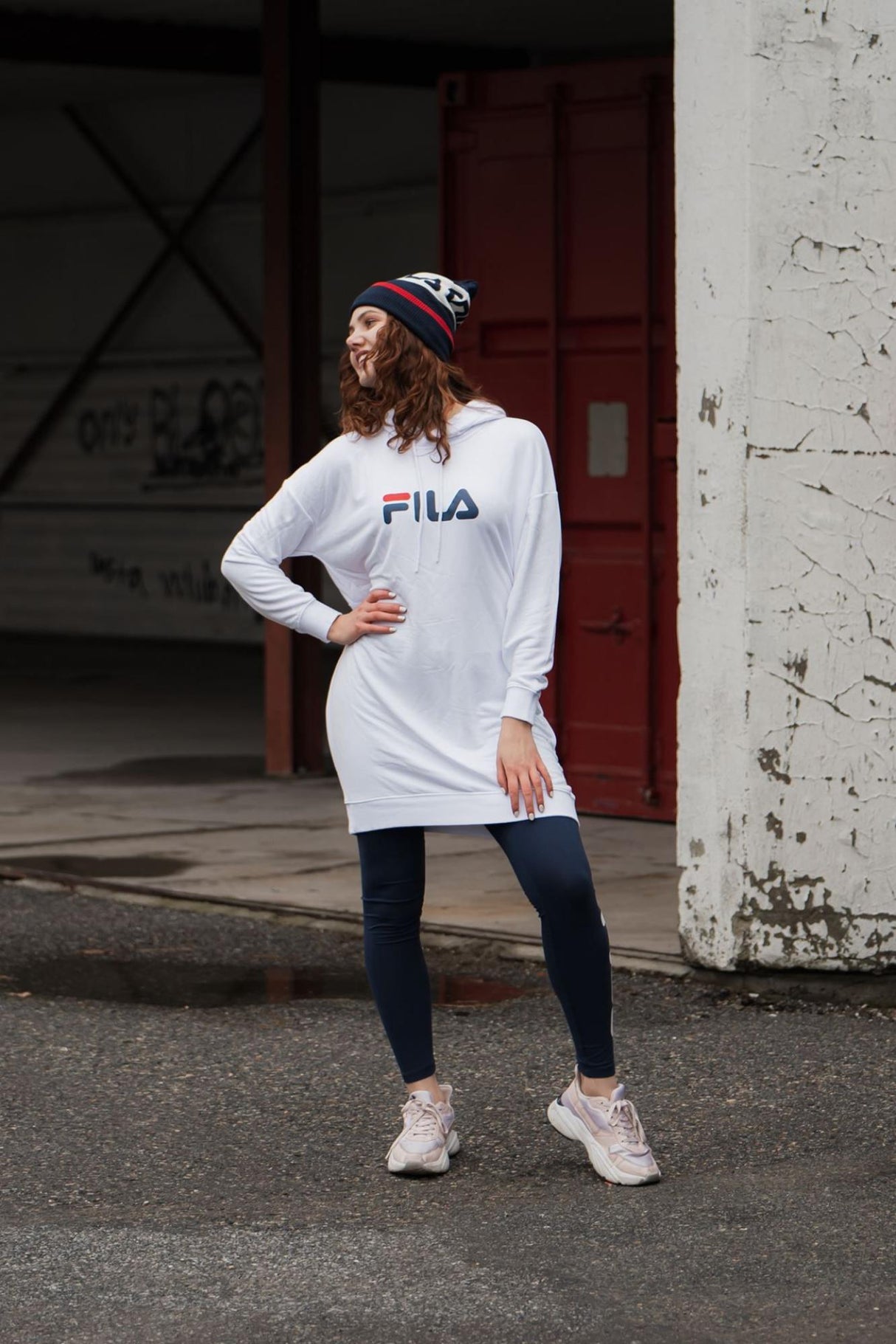 FILA<br>WOMEN ELISH oversized hoody dress