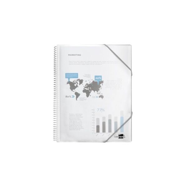 LiderPapel Capa Catalogo Espiral 20 Bolsas Polipropileno A5 Transparente Ec59 - 02053.04