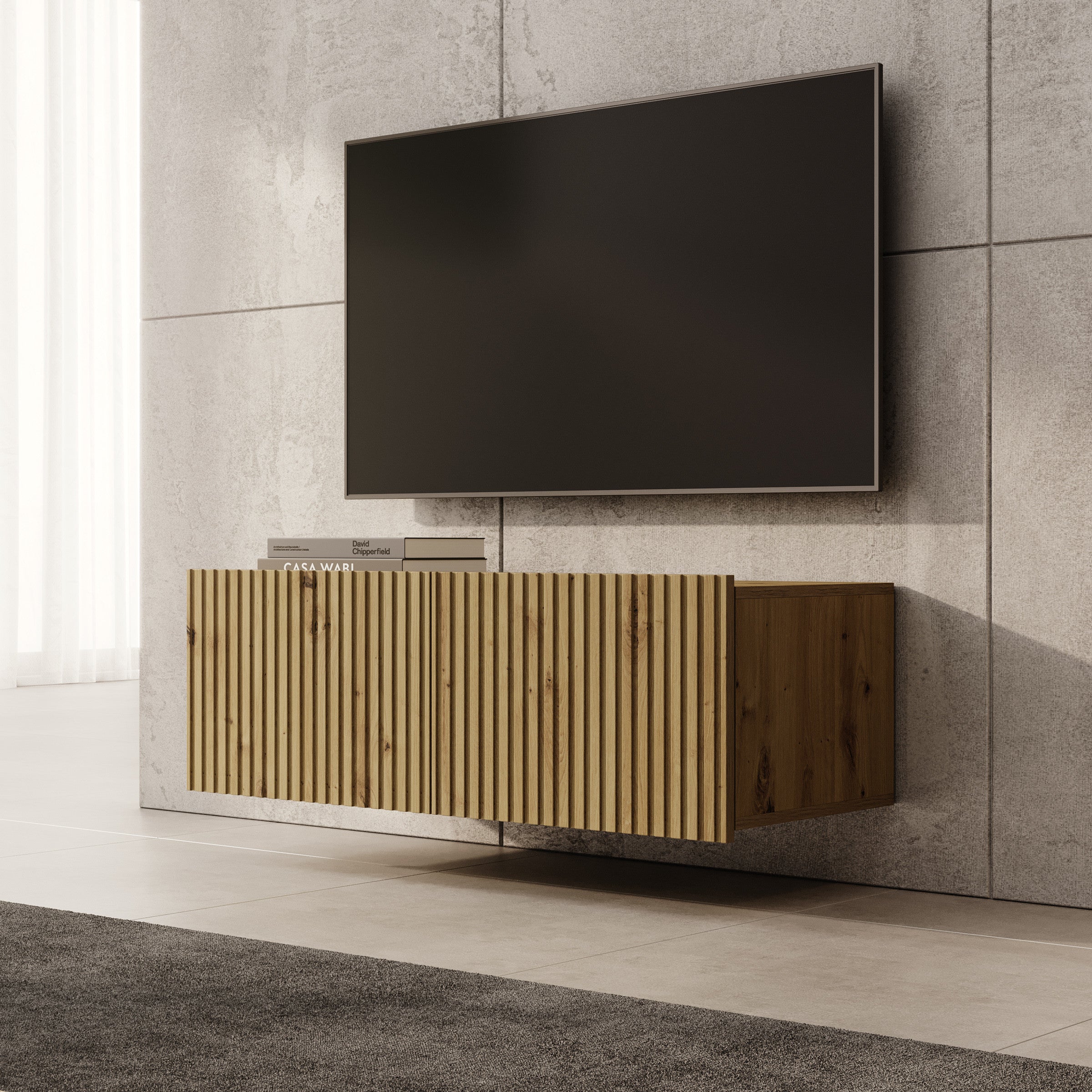Kenderes - TV-Meubel - Eiken - 100x41x38 cm