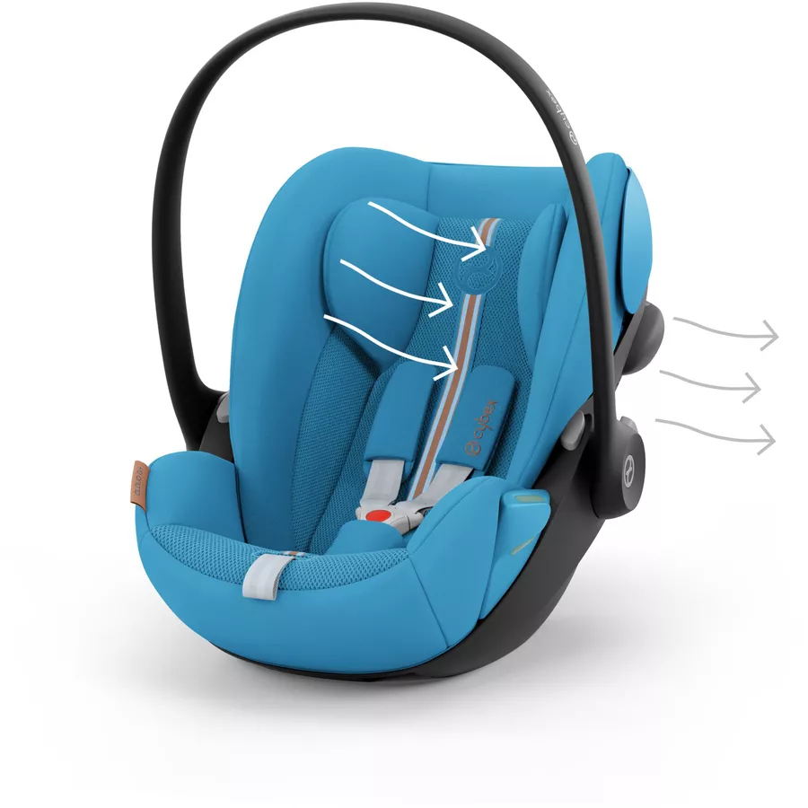 cybex GOLD Kindersitz Set Reboarder Sirona G inklusive Babyschale Cloud G inklusive Basisstation Base G Plus Beach Blue