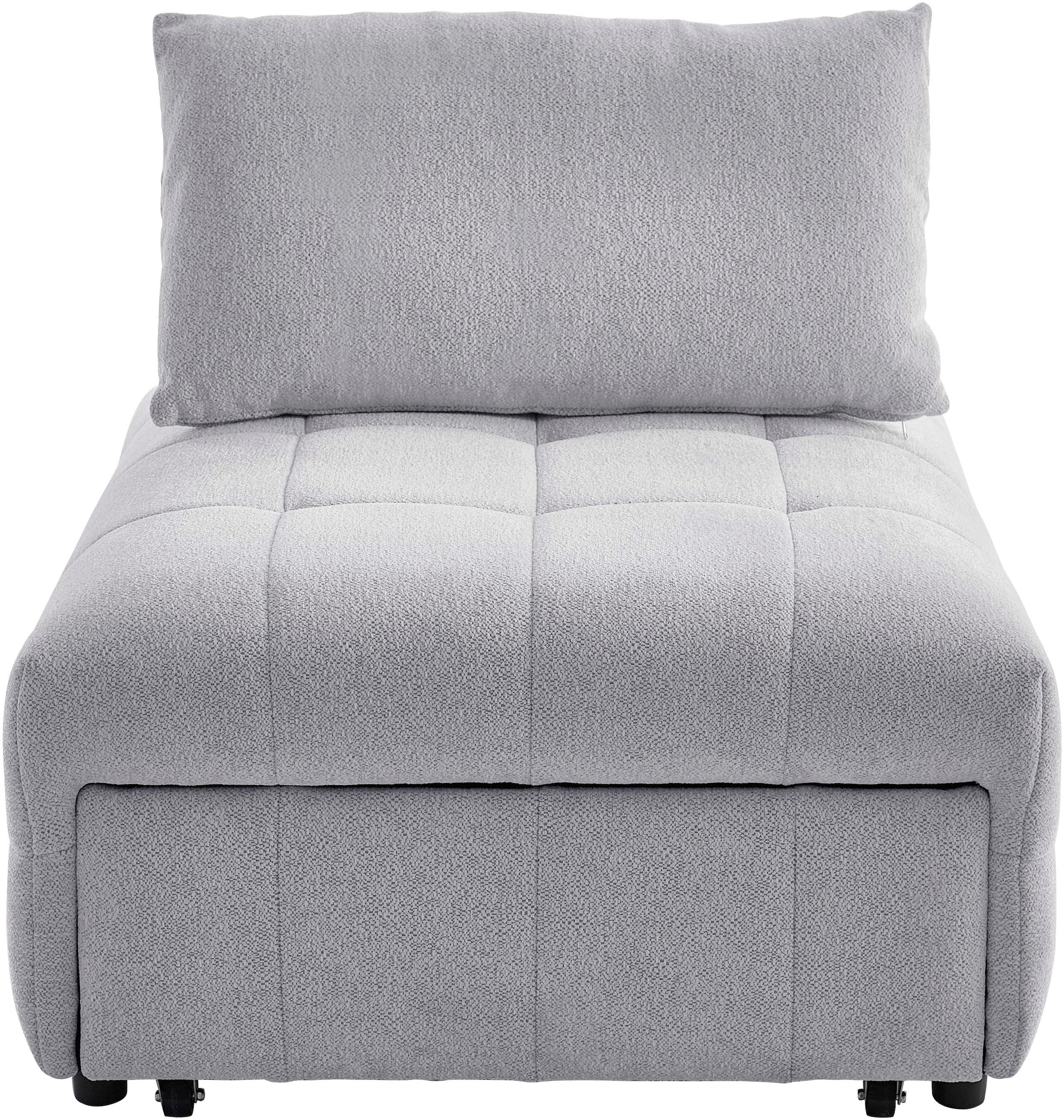 ATLANTIC home collection Sofa »Fabio« Schlafsessel mit Sitztiefenverstellung