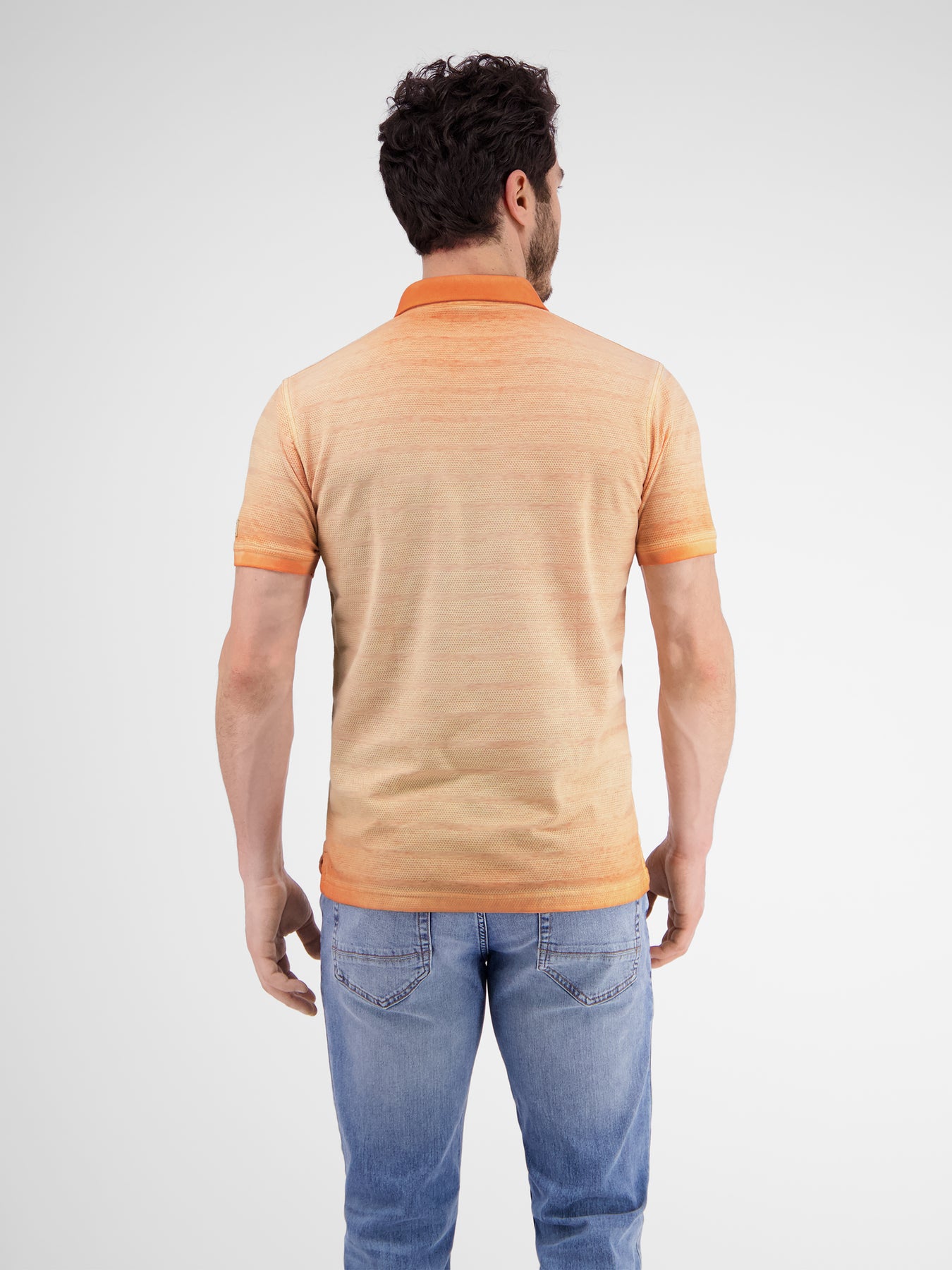 Poloshirt, gestreift in Strukturqualität