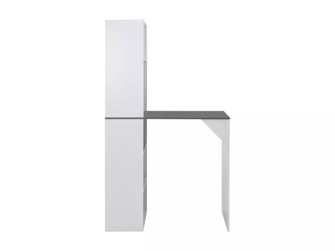 Table de bar avec armoire Blanc 115 x 59 x 200 cm