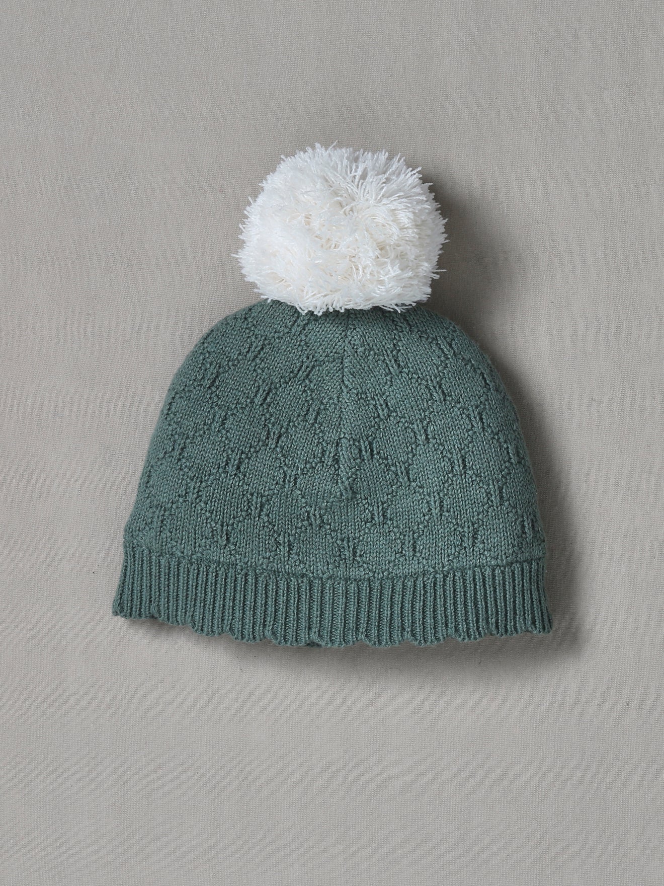 Bonnet maille ajourée Fille laine