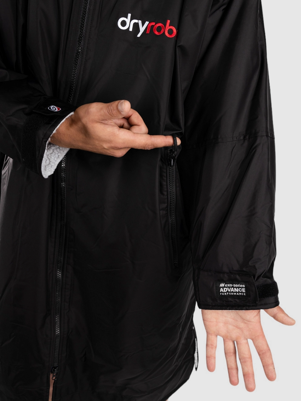 Dryrobe Advance Large Long Sleeve Surf Poncho black grey
