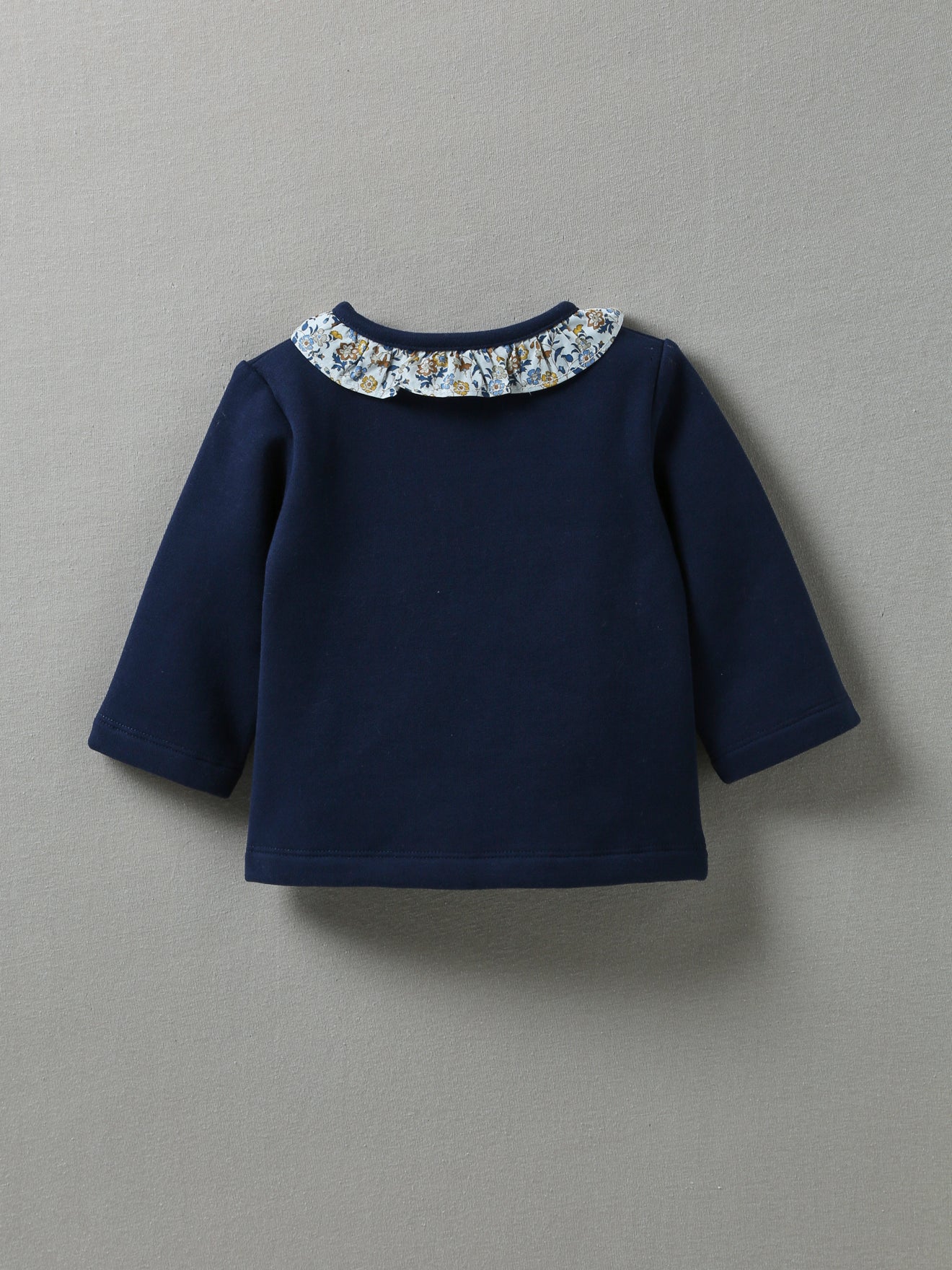 Cardigan Bébé col en tissu Liberty