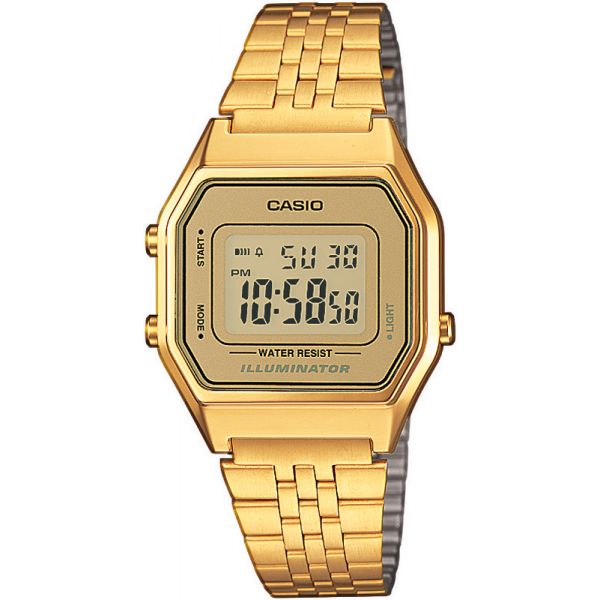 Casio Relógio Plastic / Resin Gold - LA680WEGA-9ER
