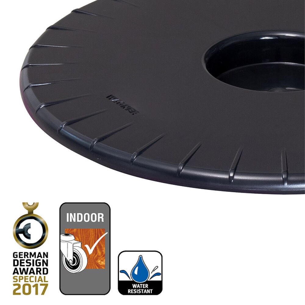 POTTETRALLE WAGNER 0452 ULTRAFLAT SORT Ø30 CM 100KG