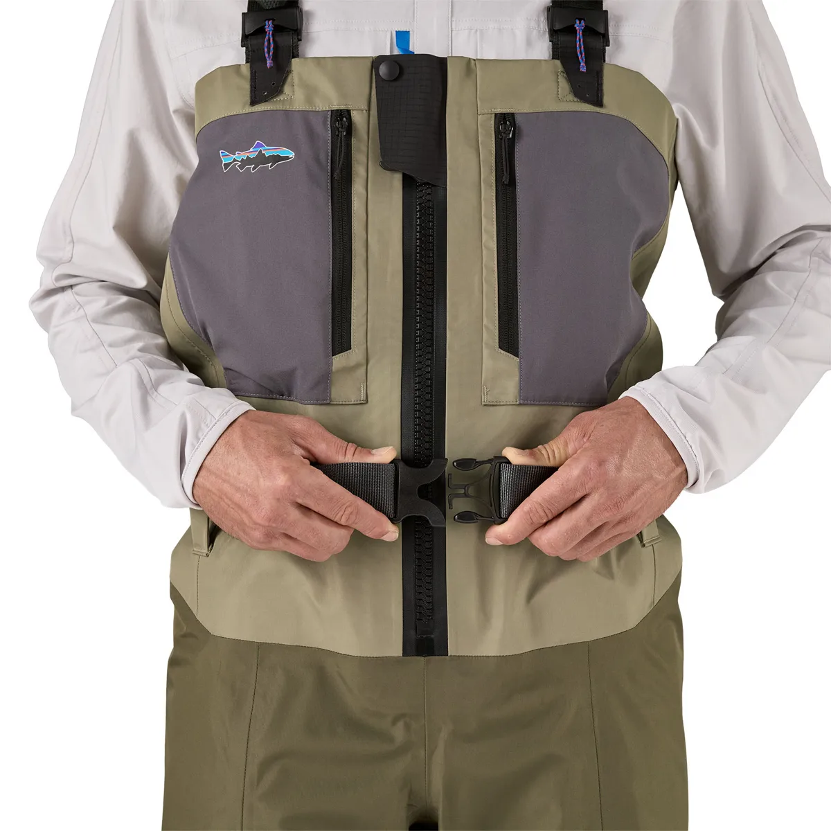 Patagonia M'S Swiftcurrent Traverse Zip Front Waders River Rock Green
