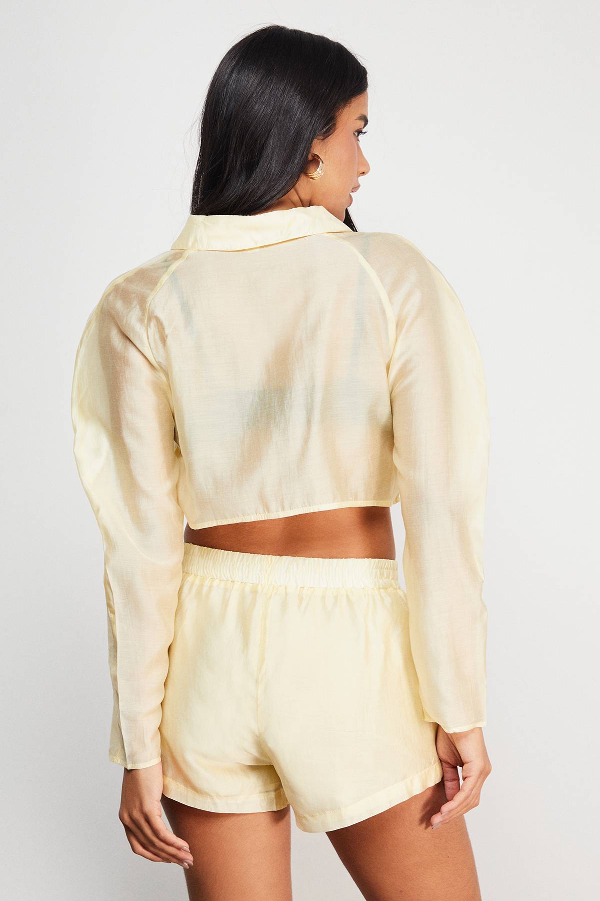 Warehouse Chemise Organza Boxy à Fermeture Éclair