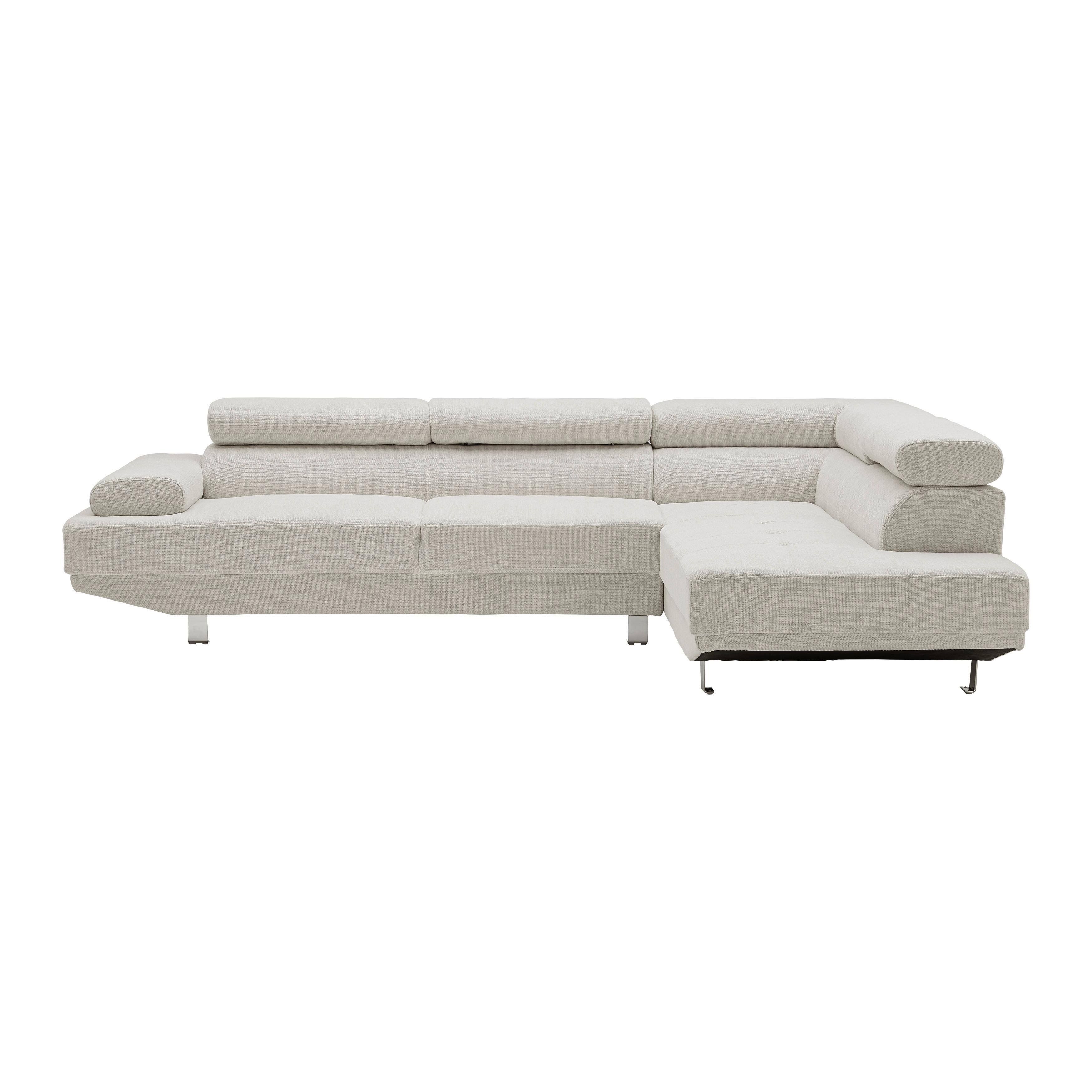 Wohnlandschaft Emely Beige Webstoff ca. 267x195